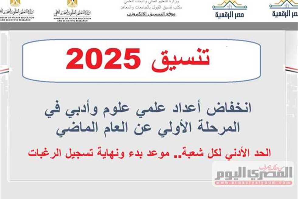 خطوات تسجيل رغبات تنسيق المرحلة الأولى 2025