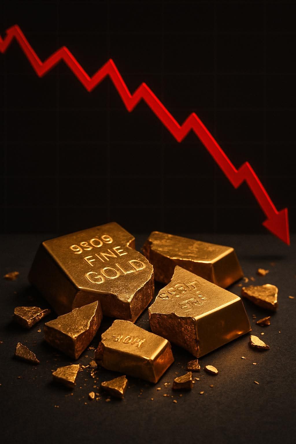 انخفاض سعر الذهب